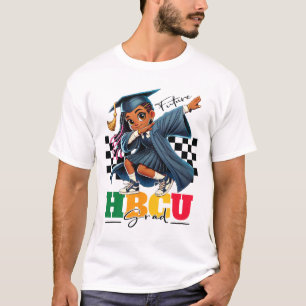 Camiseta Futuro Graduado Hbcu Crianças Menina Negra Afro Mê