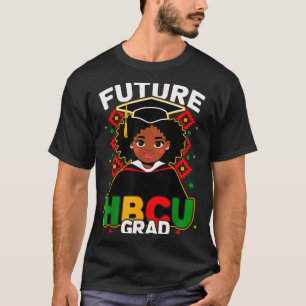 Camiseta Futuro graduado hbcu para meninas negras criança f