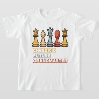 Camiseta Futuro Grande Mestre do Xadrez Infantil: Presente 