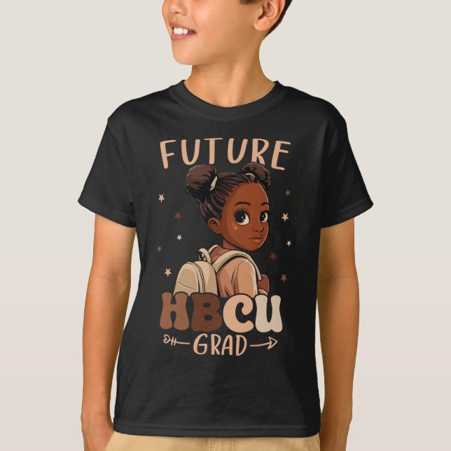 Camiseta Futuro Hbcu Formando Crianças Negras Negras Afro H (Frente)