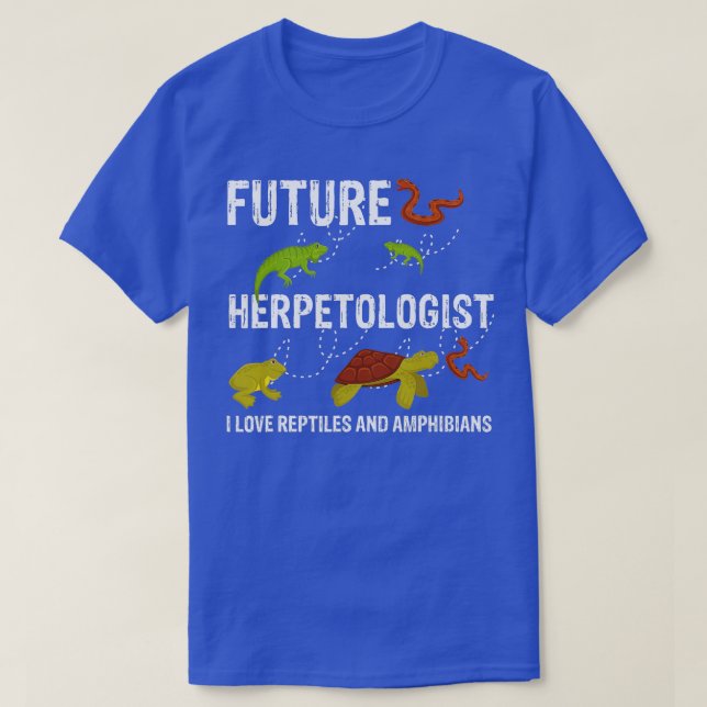 Camiseta Futuro Herpetólogo Répteis e Anfíbios Biolo (Frente do Design)