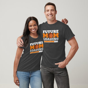 Camiseta Futuro Mãe Carregando Chá de fraldas de Basquete