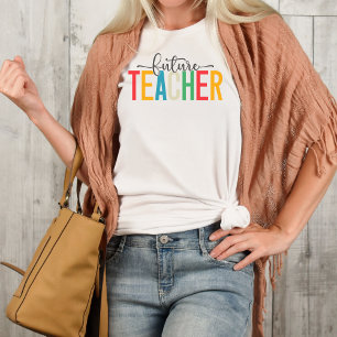 Camiseta Futuro Maior de Educação de Professores Arco-íris