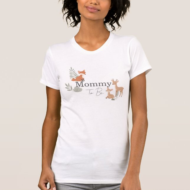 Camiseta Futuro Mamãe de animal da floresta (Frente)