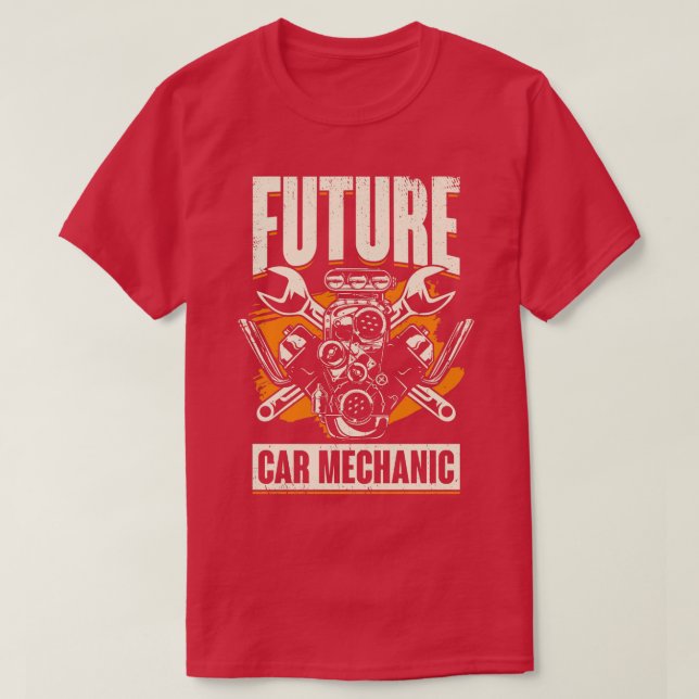 Camiseta Futuro Mecânico do Carro (Frente do Design)