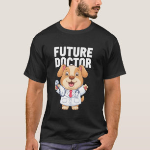 Camiseta Futuro Médico Divertido Meninos Cão Carreira Veter