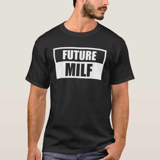 Camiseta Futuro MILF Grávida Mãe Esperando (Frente)