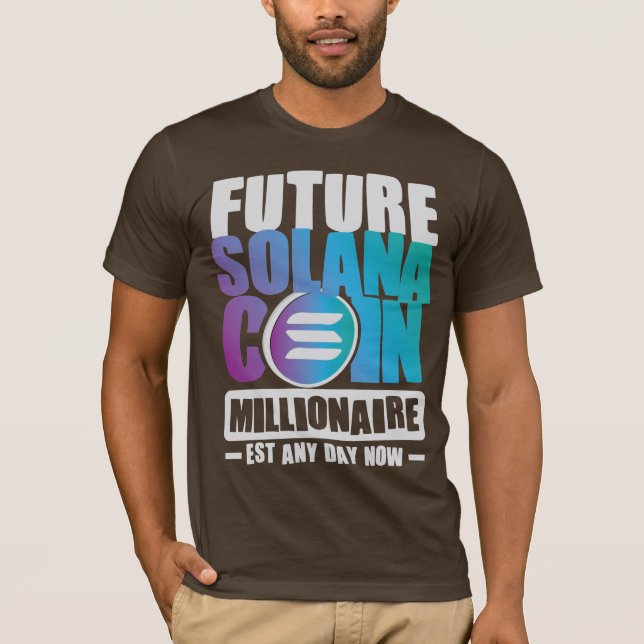 Camiseta Futuro Milionário de Moedas da SOLANA (Frente)