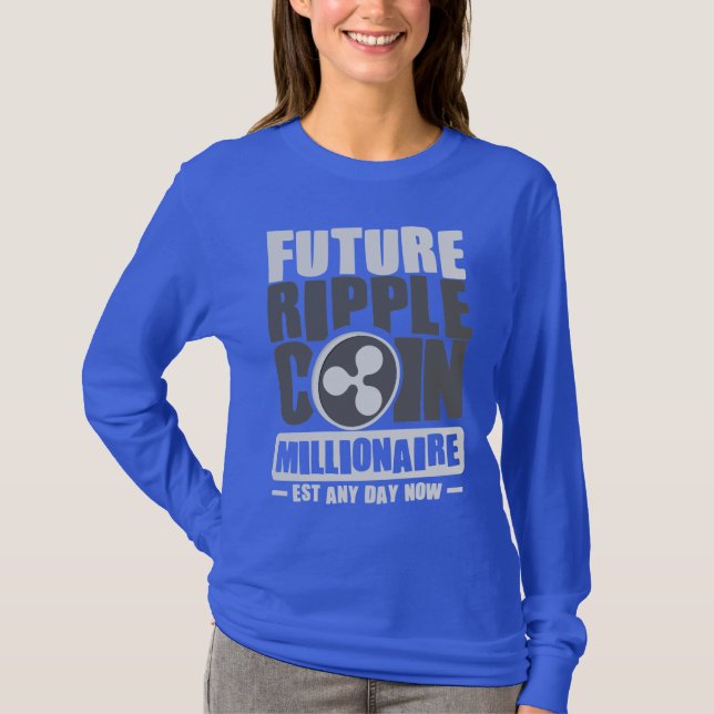 Camiseta Futuro Milionário de Moedas RÍPIDAS - Passar um di (Frente)