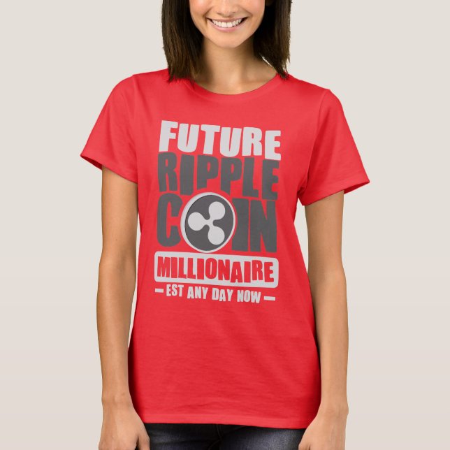 Camiseta Futuro Milionário de Moedas RÍPIDAS - Passar um di (Frente)