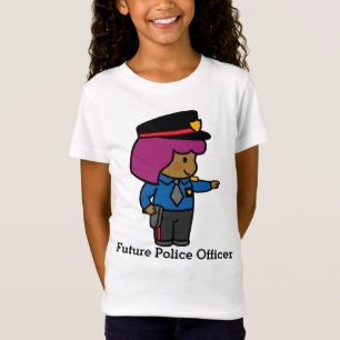 Camiseta Futuro Oficial de Polícia de Menina Caçada