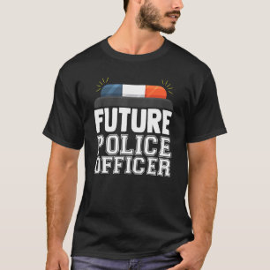 Camiseta Futuro Oficial de Polícia Diversão Carreira Patrió