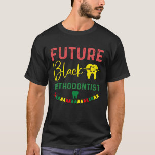 Camiseta Futuro ortodontista negro americano africano ortod