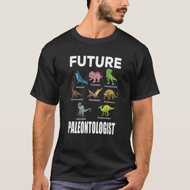 Camiseta Futuro Paleontólogo Dinossauros Fossils Paleontolo (Frente)