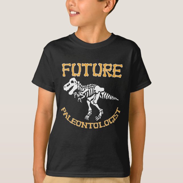 Camiseta Futuro Paleontólogo Trex Tyrannosaurus Dinossaur (Frente)