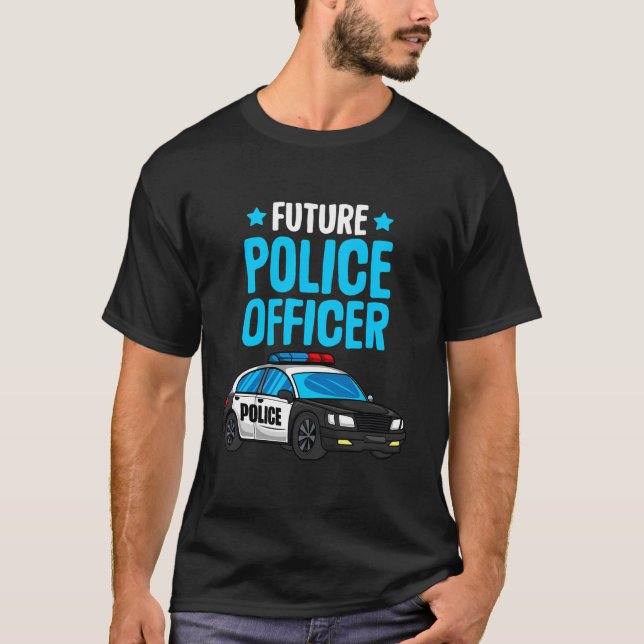 Camiseta Futuro Policial Policial Boys Crianças Todd (Frente)