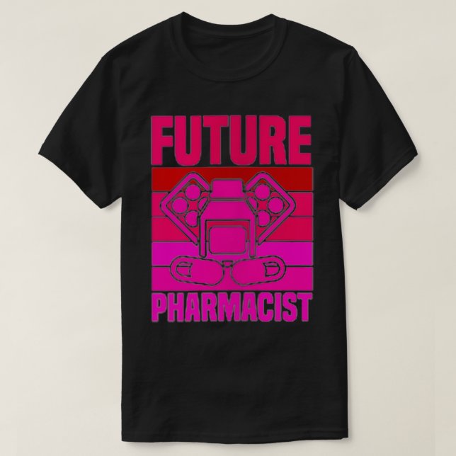 Camiseta Futuro Presente Farmacêutico para Doutorado em Far (Frente do Design)