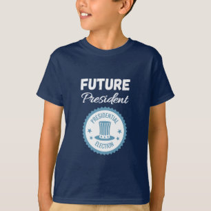 Camiseta Futuro Presidente Crianças e Adolescentes