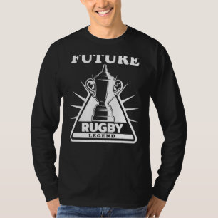 Camiseta Futuro Rugby Legend Engraçado Mens Rugby