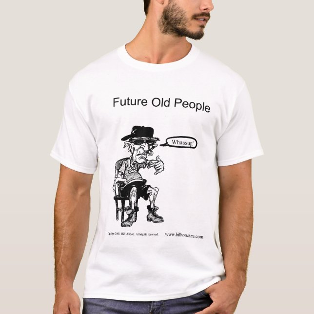 Camiseta Futuro T-Shirt Pessoas Velhas (Frente)