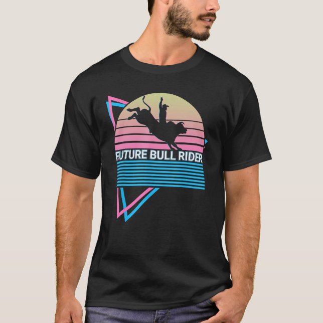 Camiseta Futuro Vaqueiro de Touro Montando Vaquejada (Frente)