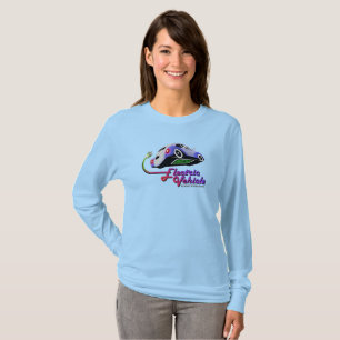 Camiseta Futuro veículo elétrico Capa longa feminina