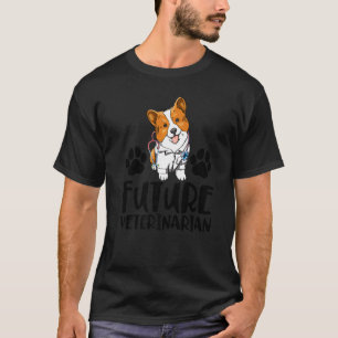 Camiseta Futuro Veterinário Corgi Mulheres Amam Médico Cac
