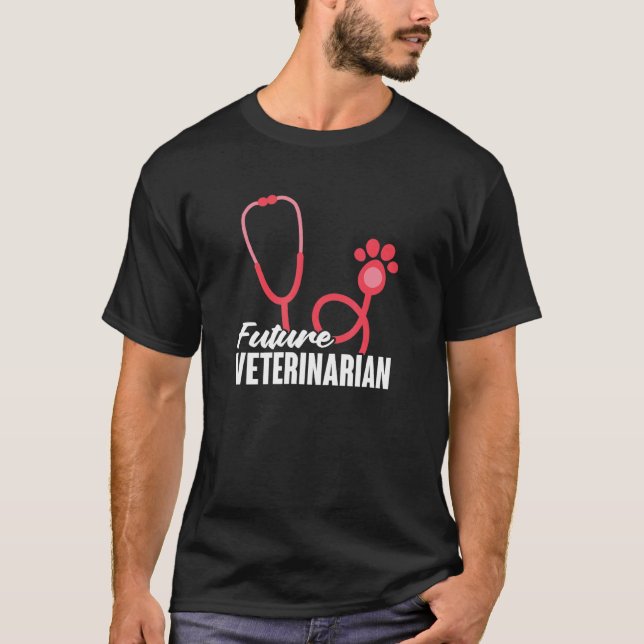 Camiseta Futuro veterinário veterinário Vet Veterinary Stud (Frente)