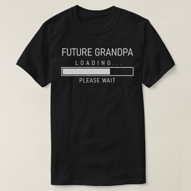 Camiseta Futuro Vovô Carregando Primeira Vez Dia dos Avós (Frente do Design)