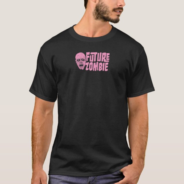 Camiseta Futuro Zombie Engraçado Tendência Simples Hallowee (Frente)