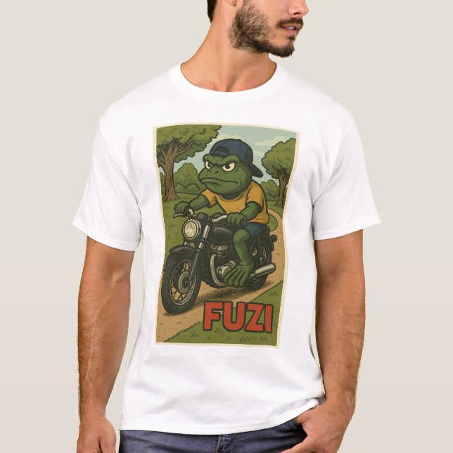 Camiseta FUZI - Corrida ou Bbit | T-Shirt do Sapo de motoci (Frente)