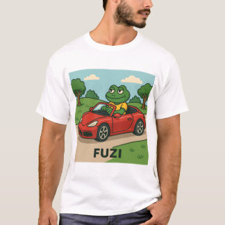 Camiseta FUZI - Rei de viagem | Sapo legal em um conversíve