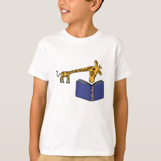 Camiseta FV- Engraçado Girafa Lendo T-shirt