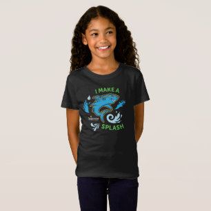 Camiseta FVES Eu Faço Um Splash, Tubarões Negra