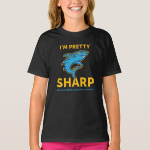 Camiseta FVES Eu sou Bonito Sharp, Jovem/Camiseta Negra