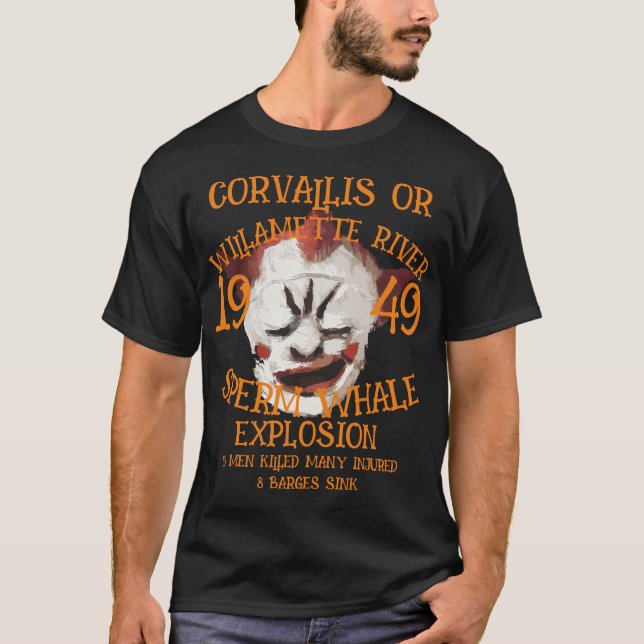 Camiseta FW HG Baleia Esperma Explosão CORVALLIS WILLAMETTE (Frente)