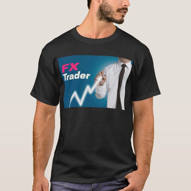 Camiseta FX operador desenhar preço de mercado no ecrã táct (Frente)
