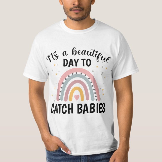 Camiseta g6Dj Rainbow Catch Babies NICU Labor and Delivery  (Frente)