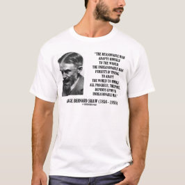 Camiseta G.B. Shaw Progresso depende em cima do homem