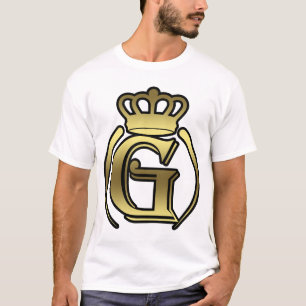 Camiseta G coroa Estilo alfabético T-Shirt