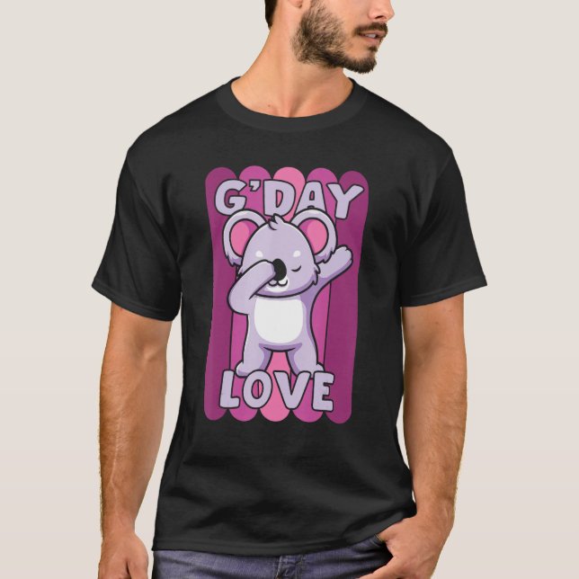 Camiseta G Day Mate Love GDay Australian Sweetheart Koala W (Frente)