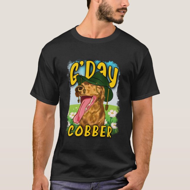 Camiseta G dia Cobber Hello Mate Australiano Aussie Di (Frente)