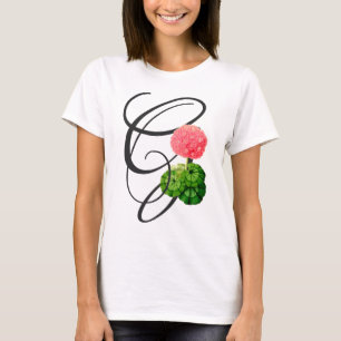 Camiseta G inicial, Vintage Geranium T-Shirt