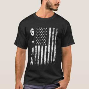 Camiseta G ma Bandeira da América Dia das Mães 4 de Julho M
