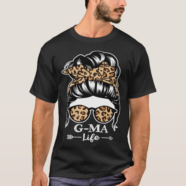 Camiseta G Ma Life Messy Bun Hair  G Ma Leopard (Frente)