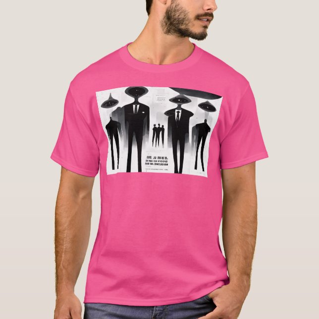 Camiseta G-Men Alienígenas Preta E Branca (Frente)