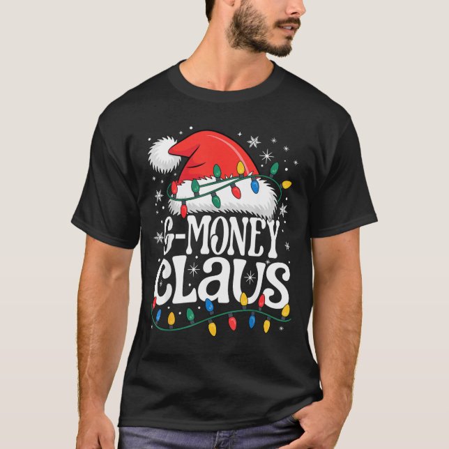 Camiseta G-money Claus Natal Divertido Natal Avó Feriado (Frente)