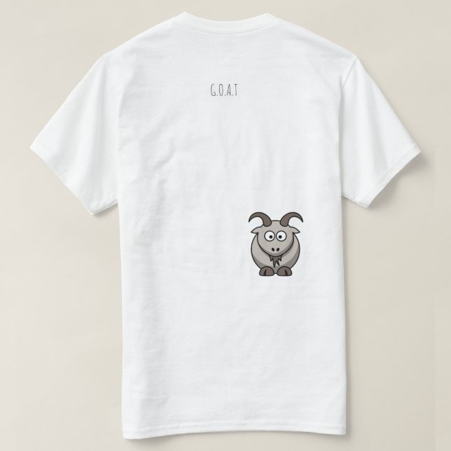 Camiseta G.O.A.T (grande de toda a hora) & clipart (Verso do Design)