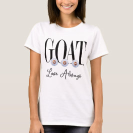 Camiseta "G.O.A.T.MOM" Com Arte Daisies