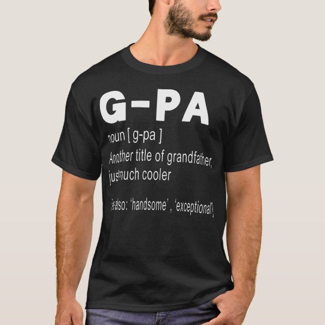 Camiseta G-Pa Definição Engraçado Presente Para Avô (Frente)